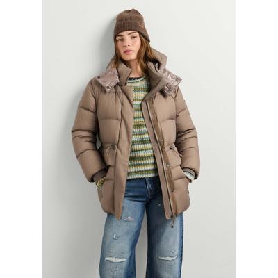 Wintermantel PEPE JEANS "Wintermantel LUNA", Damen, Gr. L, braun (stone beige), 100% Polyamid, Mäntel Wintermantel