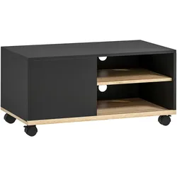 TV-BOARD Spanplatte Schwarz Eiche
