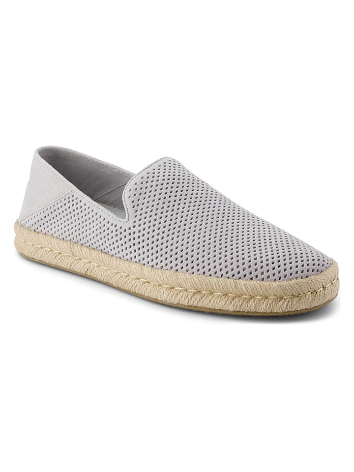 TOMS Leder-Espadrilles in Grau - 44