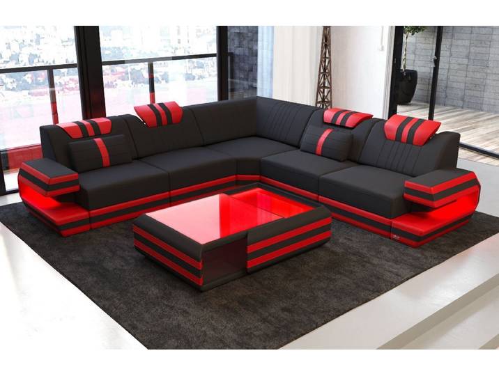 Sofa Dreams Ecksofa Design Polsterstoff Sofa Ragusa L Form M Mikrofaser Stoffsofa, Couch wahlweise mit Hocker