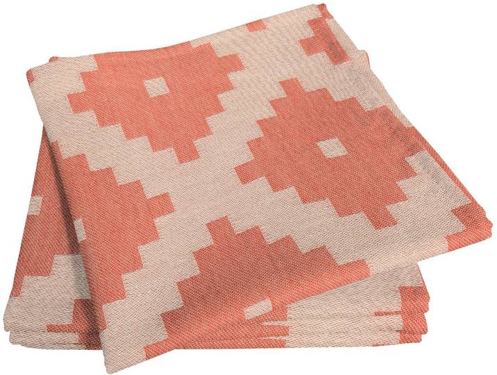 Stoffserviette ADAM Maroccan Shiraz Light Gr. 1, orange, B:30cm L:30cm, Obermaterial: 100% Baumwolle, Servietten, Stoffserviette