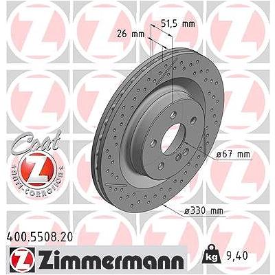 Zimmermann Bremsscheibe [Hersteller-Nr. 400.5508.20] für Mercedes-Benz