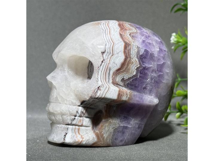Améthyste de rêve naturelle et exquise, crâne sculpté à la main, méditation spirituelle, énergie minérale, artisanat, décoration de la maison, cadeau d'halloween