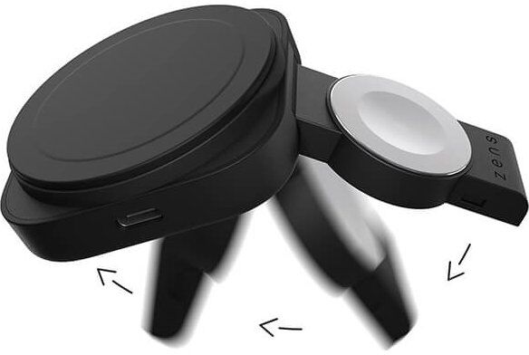 Zens Travel Pro 2 Trådløs Qi2 Oplader, 15w, Sort