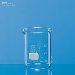 Becher 250 ml niedere Form Boro 3.3 mit Teilung und Ausguss 10 Stück