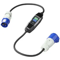 ProPlus 373589 CEE-Adapterkabel mit Fehlerstromschutzschalter, 120 cm