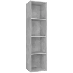 vidaXL Bücherregal/TV-Schrank Betongrau 36x30x143 cm Holzwerkstoff