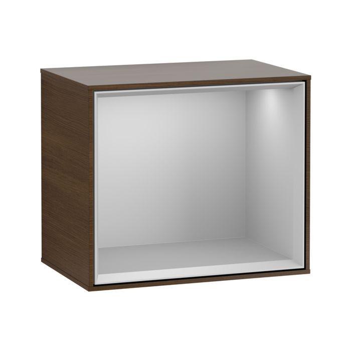Villeroy und Boch Finion Regalmodul FD10GJGN 41,8x35,6x27cm, Regal Light Grey, Walnut veneer