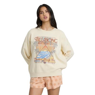Sweatshirt BILLABONG "Echo", Damen, Gr. S, beige (winter weiß), Obermaterial: 80% Baumwolle, 20% Polyester., Sweatshirts Sweatshirt