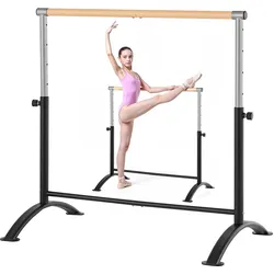 VEVOR Ballettstange Tanzstange freistehende Ballettstange, höhenverstellbare (5-stufig / 715-1115 mm) Stretchstange aus Kohlenstoffstahl für Ballett, Gleichgewichtstraining, Entspannungsübungen