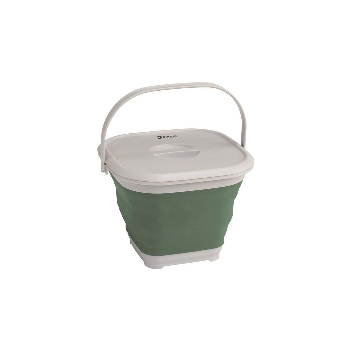Outwell Eckiger Eimer Collaps mit Deckel Shadow Green shadow green 651121