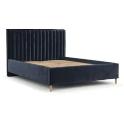 POLSTERBETT Aria 140/200 cm Marineblau im Lotta Stoff