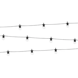 Partydeco Lichterkette Vintage Schwarz LED (5m) (1 Stk.)