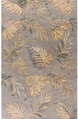 Domani Camila Casual Grey Tropical Hand-tufted Wool Area Rug