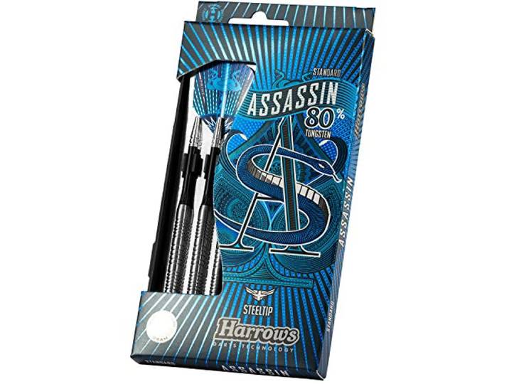 Harrows Assassin Dartpijl, wolfraam, stalen punt L zilver