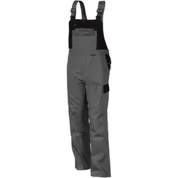 QUALITEX HIGH QUALITY WORKWEAR Latzhose image mittelgrau/schwarz Herren: 90