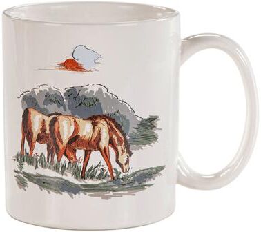 Paseo Road by HiEnd Accents Paseo Road Ranch Life Duffle Bag Green Western Ceramic 4 Piece Mug Set
