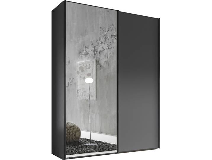 Schwebetürenschrank, 167x222x68 cm, Holzwerkstoff, Vulkan, Mit Spiegeltüre, Modern, Staud