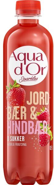 Aqua D'Or Sparkles Jordbær & Hindbær, 0,5 L