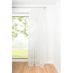 Ondeco Schlaufenschal Soft Gardinen Blickdicht Vorhang Schlafzimmer 1er Set Farbe: Weiß, Größe: 135x245 cm
