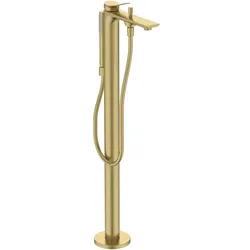 Ideal Standard freistehende Badewannenarmatur Conca mit Stick-Handbrause Ausladung 204mm Brushed Gol BD460A2