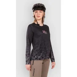 Horsefeathers Deco Long Sleeve Jersey black / cheetah Gr. XS