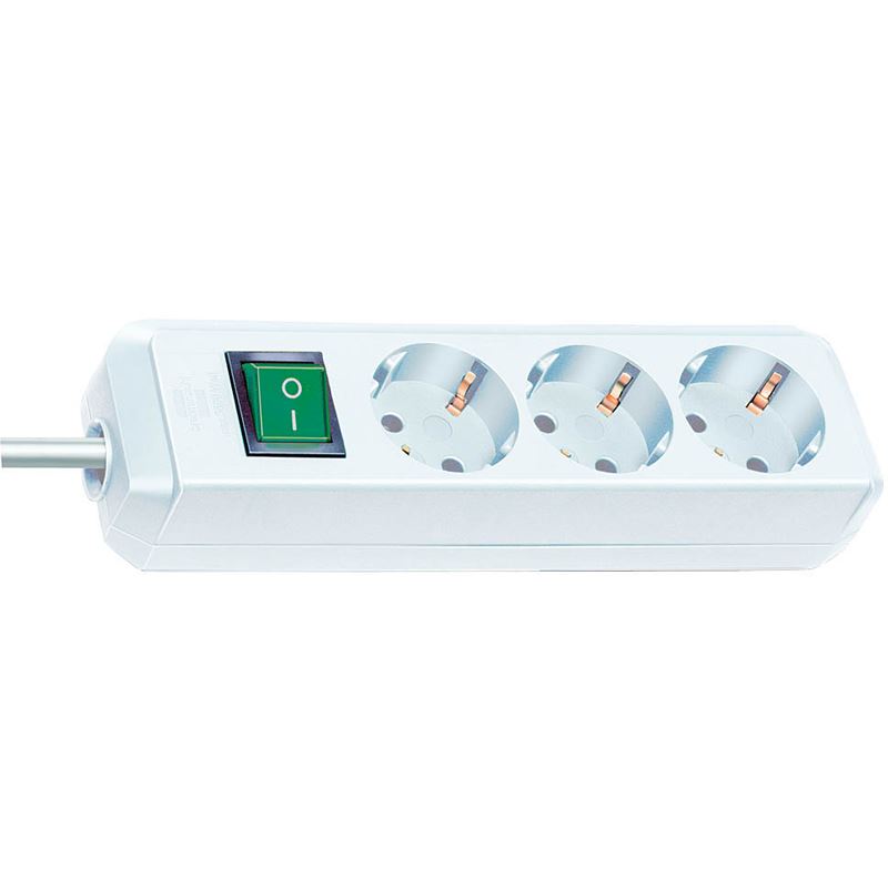 5.00m Brennenstuhl Eco-Line Steckdosenleiste mit Schalter Weiß 3 (1152920)