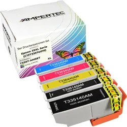 5 kompatible Tinten ersetzt Epson C13T335740 33XL Multipack KCMY PBK