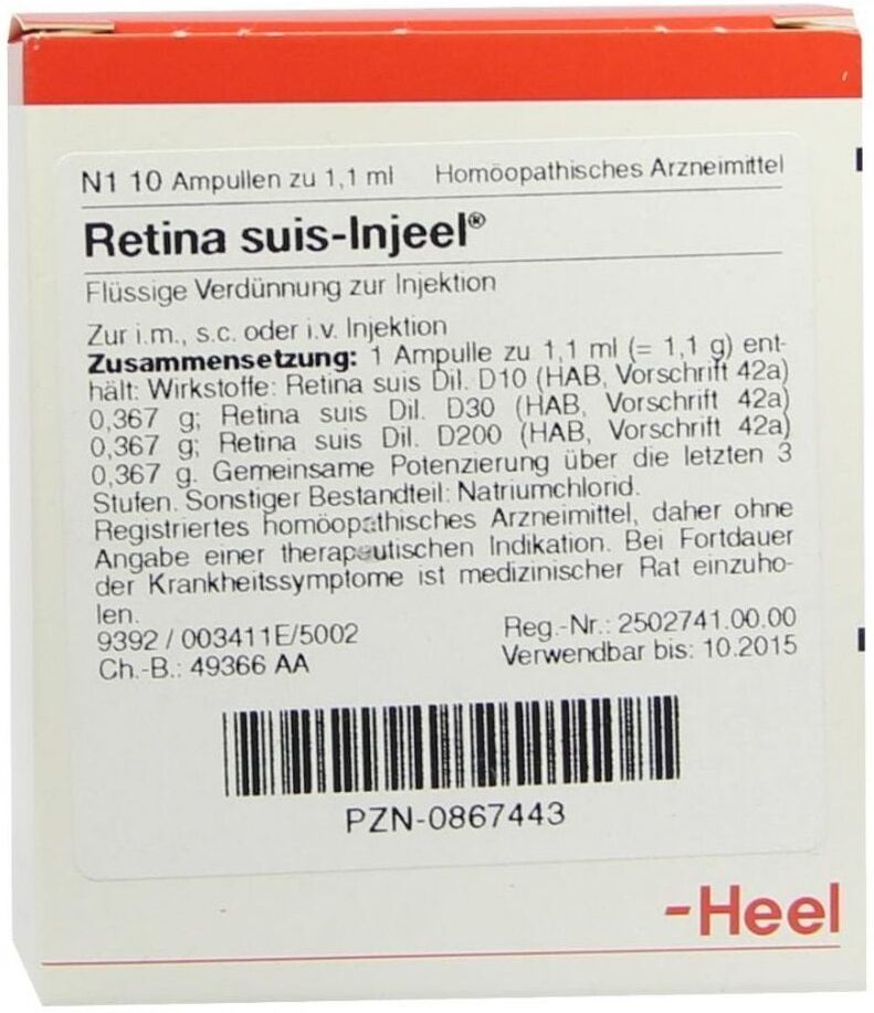Retina Suis Injeel Ampullen