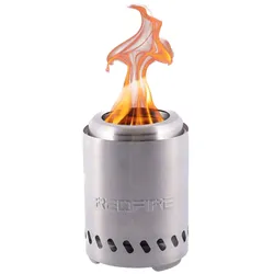 RedFire Pellet-Tischfeuer Volcano Small – 304 Edelstahl – Ø14 cm – Höhe 18,7 cm – rostfreier Stahl