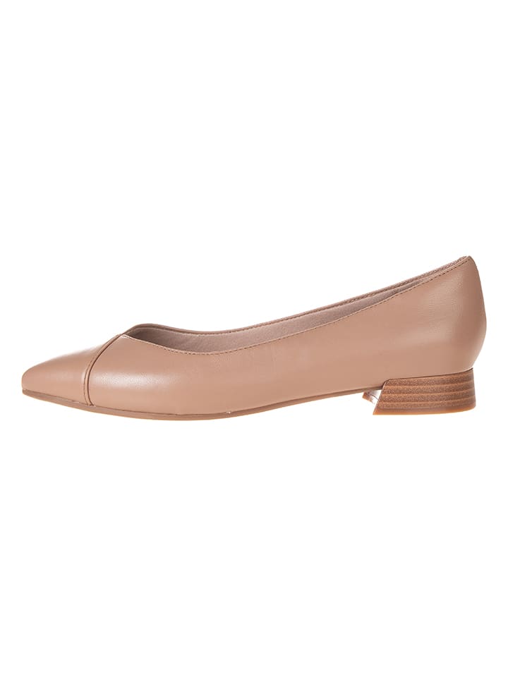 Clarks Leder-Ballerinas "Natalyn Wish" in Beige - 38