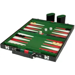 Vennerød Backgammon in leather case (10416)