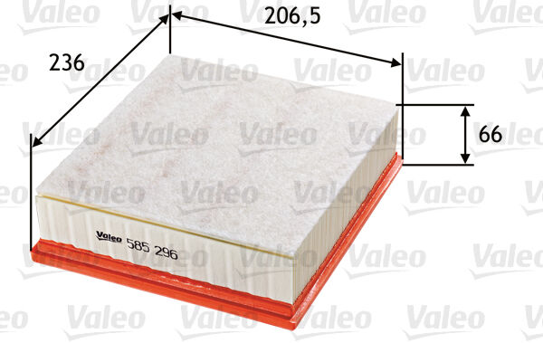 Valeo Luftfilter 585296 Filtereinsatz 67mm Für Ford Volvo
