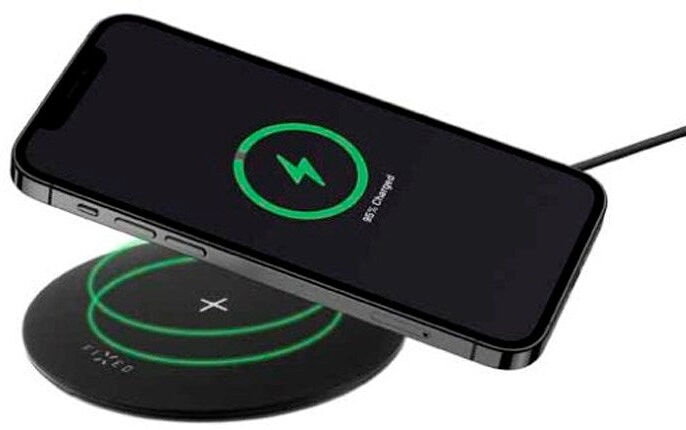 15W Trådløs Oplader - Fixed SlimPad - Sort
