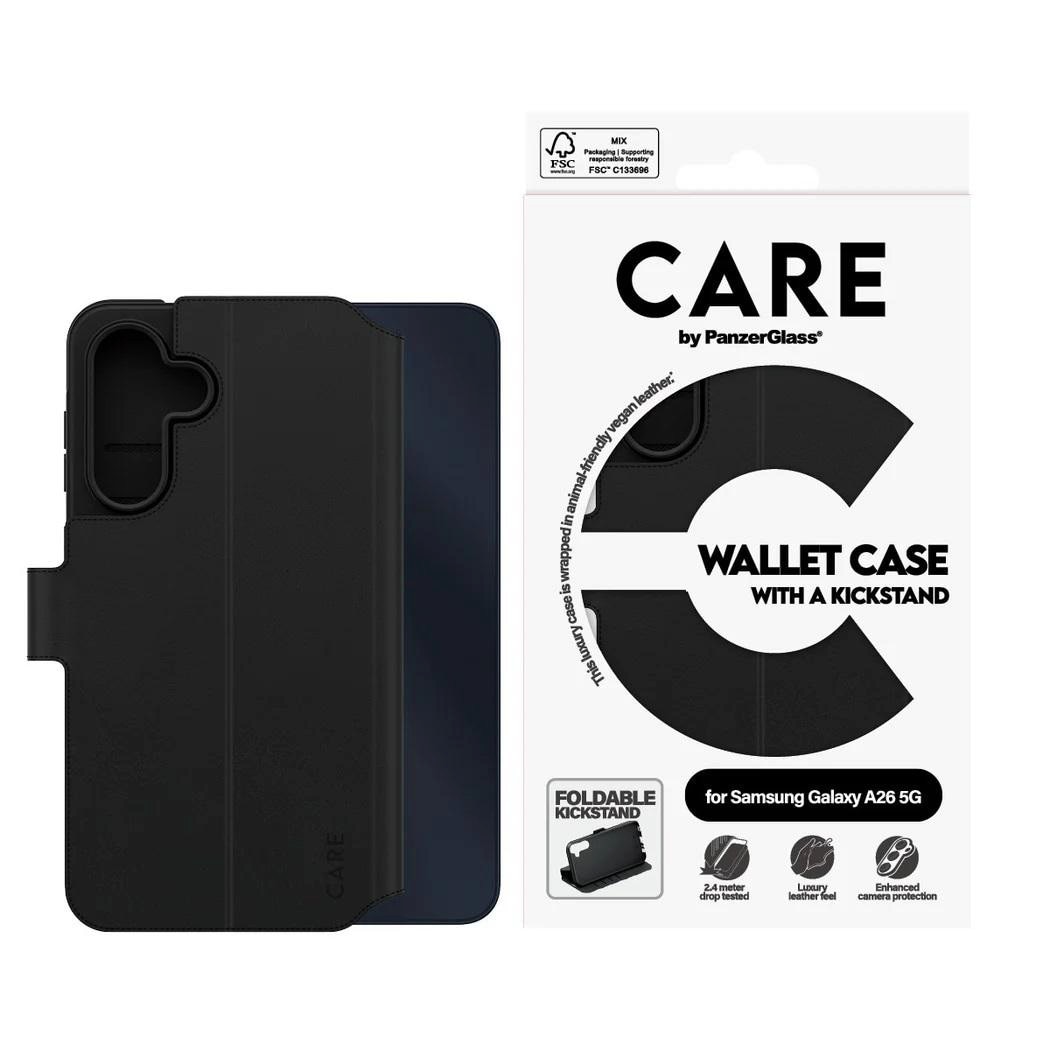 CARE by PanzerGlass® Feature Wallet Case mit Kickstand Samsung Galaxy A26 5G CRRFEWLG38541
