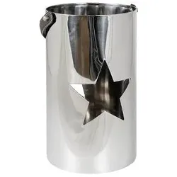 Kerzenlaterne Toba Stern Edelstahl 35cm