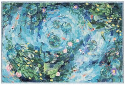 Liora Manne Lush Decor Impressions Peace Pond Indoor/Outdoor Mat