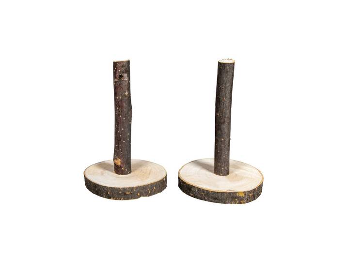 Rayher Deko-Holzständer Natur ⌀ 7–7.5 × 10 cm 2 Stück