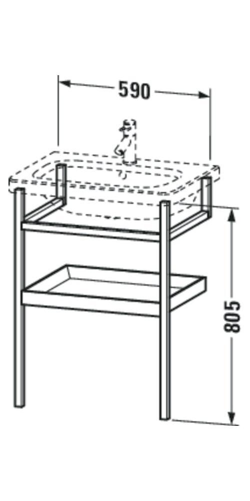 DURAVIT DS988104977 Möbel-Acc. HTH mit Ablage DuraStyle
