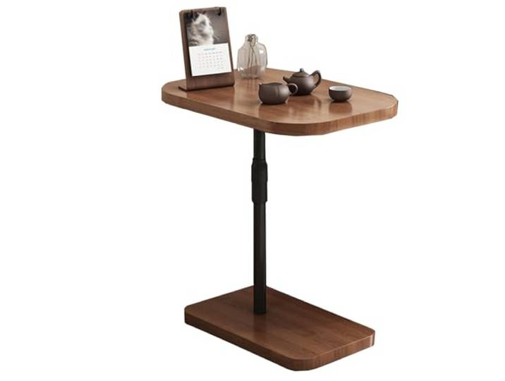 XDgfjrCGKJ Sockel-Getränketisch, höhenverstellbarer Beistelltisch for die Couch(/Brown,B)