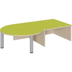 Podest mit Linoleum-Deckplatte und Nische, Rundungsansatz links