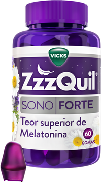 ZzzQuil Teor Superior Melatonina Sono Forte 60 gomas