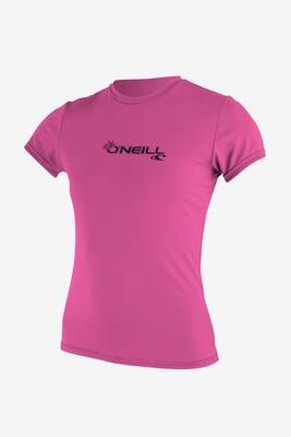 O'Neill s Basic Upf 50+ Short Sleeves Sun Shirt in Fox Pink, Size XL, Polyester/Spandex