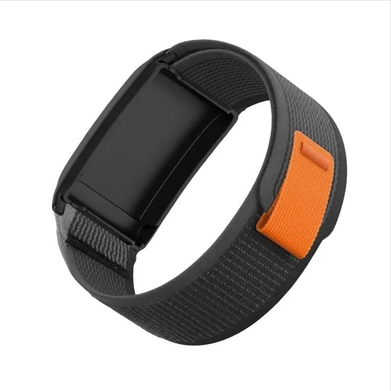INF Nylon-Armband mit Klettverschluss für Whoop Fitness Tracker Schwarz+Grau