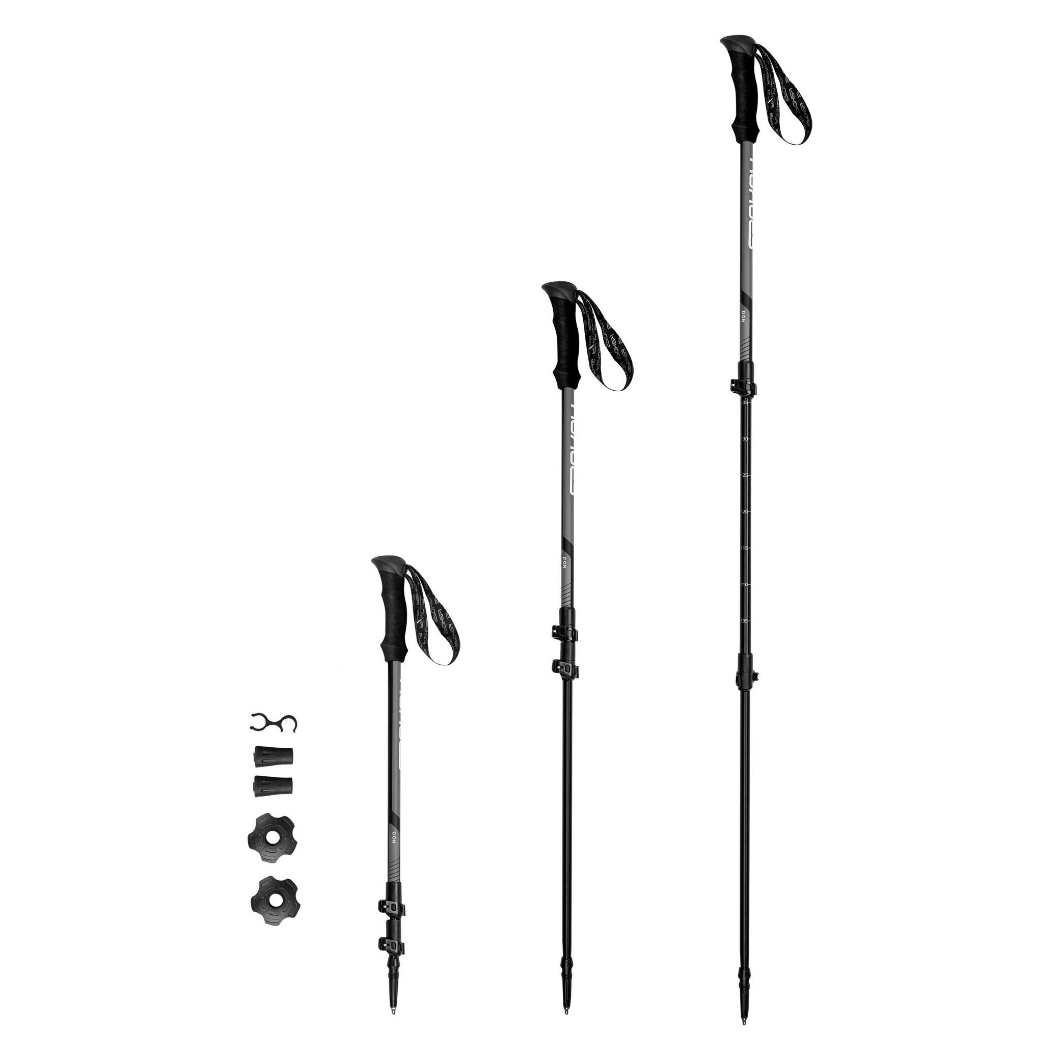 Spokey Trekkingstöcke grau schwarz ZION (105 - 135 cm) (929460)