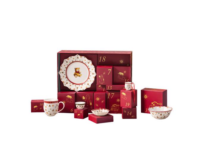 Villeroy & Boch Adventskalender 2026 Christmas Toys Memory bunt, Mehrfarbig, Keramik, 40x15x48.5 cm, Dekoration, Weihnachtsdekoration