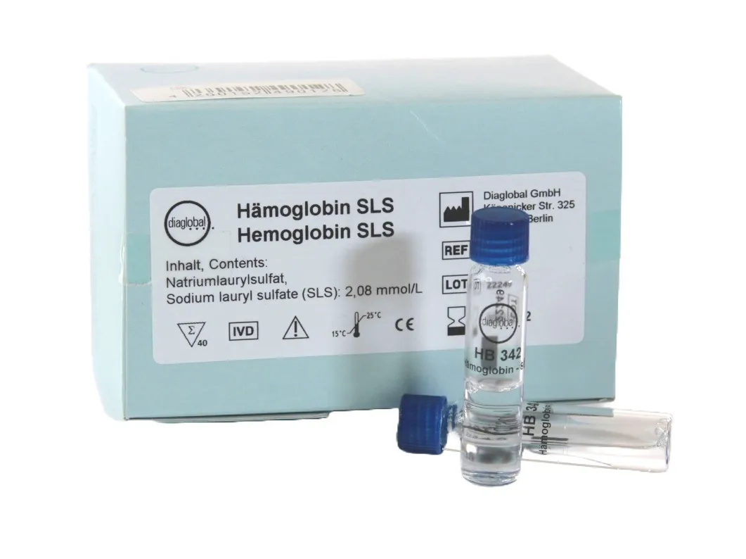 Diaglobal HB 342 Rundküvetten – 40 Fertigtests Hämoglobin SLS cyanidfreie