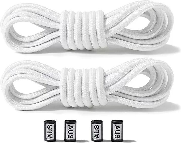 INF Elastische Schnürsenkel ohne Binden - 2 Paar Weiß