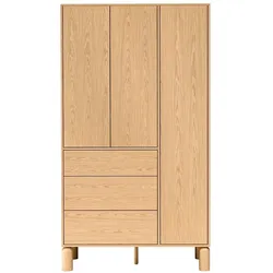 DREHTÜRENSCHRANK SABBIA 110/197/55cm 3-türig Eichefarben