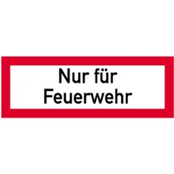 Schild Nur für Feuerwehr, Alu, 594x210 mm
